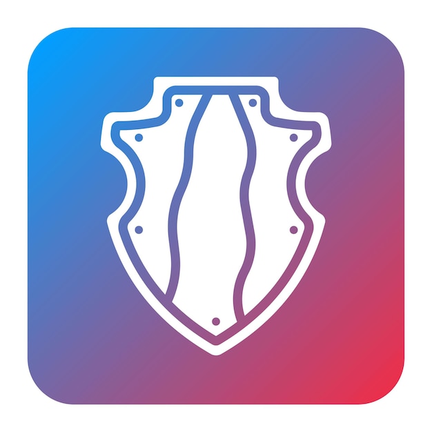 La imagen vectorial del icono del escudo se puede usar para la minería y la artesanía