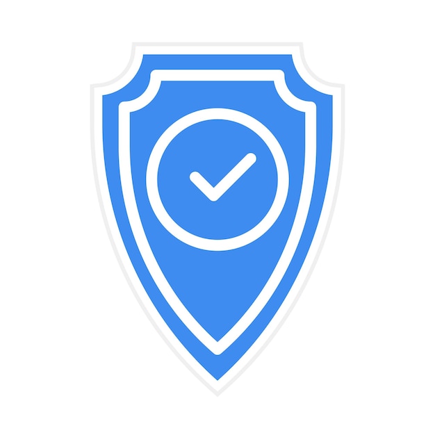 La imagen vectorial del icono del escudo se puede utilizar para la compilación y la regulación