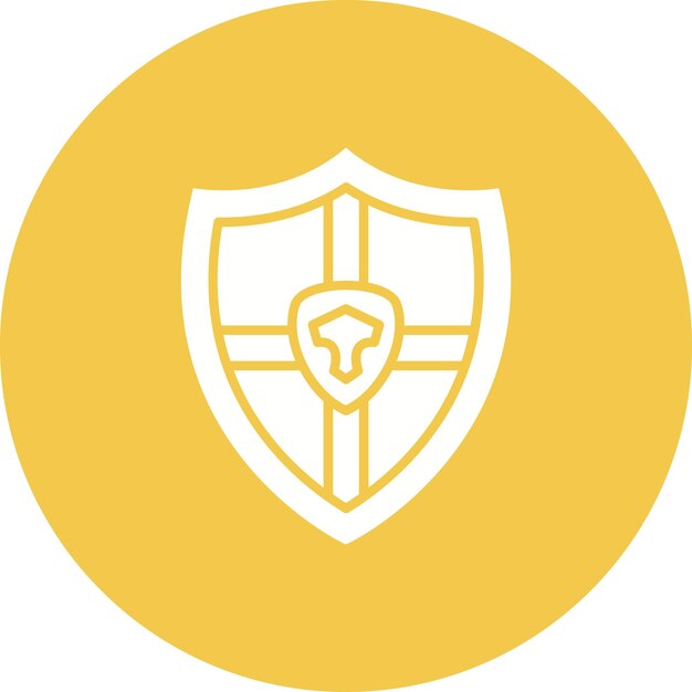 La imagen vectorial del icono del escudo se puede utilizar para la historia