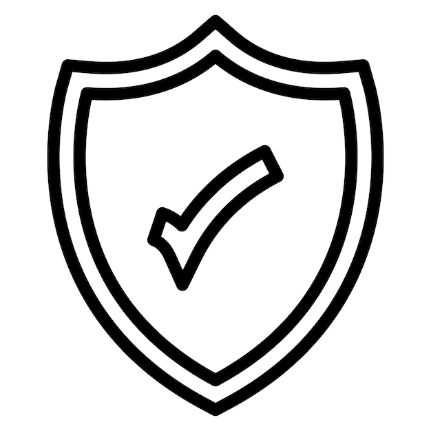 Imagen vectorial del icono del escudo Puede utilizarse para la seguridad de la información