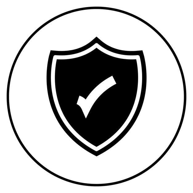 Imagen vectorial del icono del escudo Puede utilizarse para la seguridad de la información