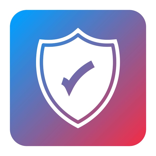 Imagen vectorial del icono del escudo Puede utilizarse para la seguridad de la información