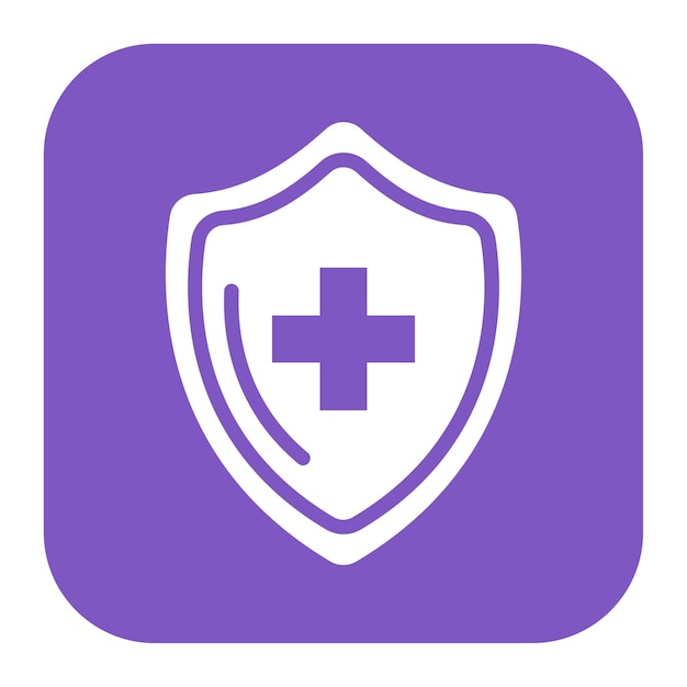 Imagen vectorial del icono del escudo de salud Se puede utilizar para hospitales psiquiátricos