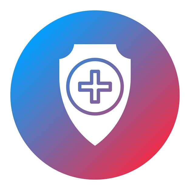 Imagen vectorial del icono del escudo de salud Puede utilizarse para la tuberculosis