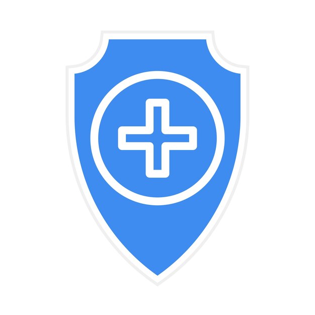 Imagen vectorial del icono del escudo de salud Puede utilizarse para la tuberculosis