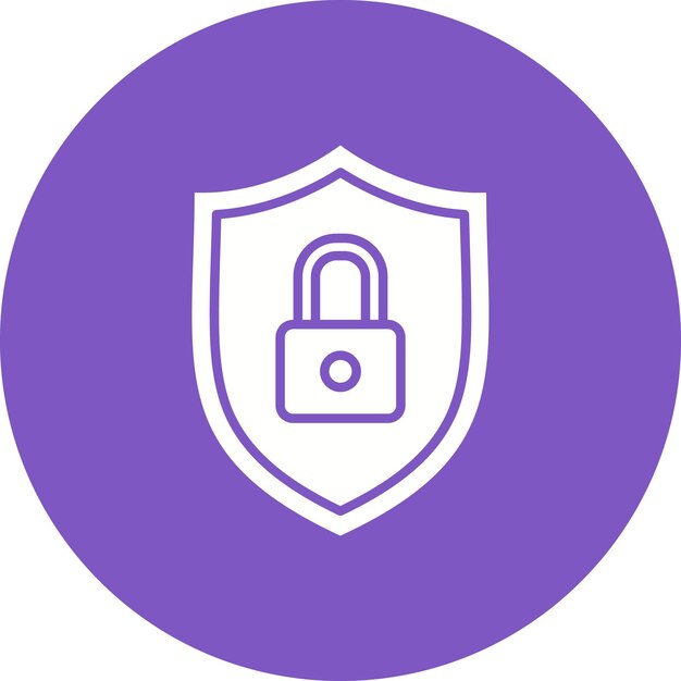 Imagen vectorial del icono del escudo de seguridad Se puede usar para protección y seguridad