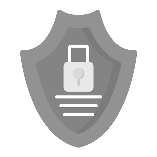 Imagen vectorial del icono del escudo de seguridad se puede utilizar para redes y intercambio de datos