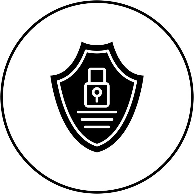 Imagen vectorial del icono del escudo de seguridad Se puede utilizar para redes y intercambio de datos