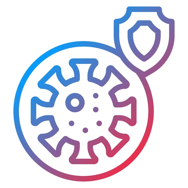 Imagen vectorial del icono del escudo del sistema inmunológico Se puede utilizar para enfermedades infecciosas