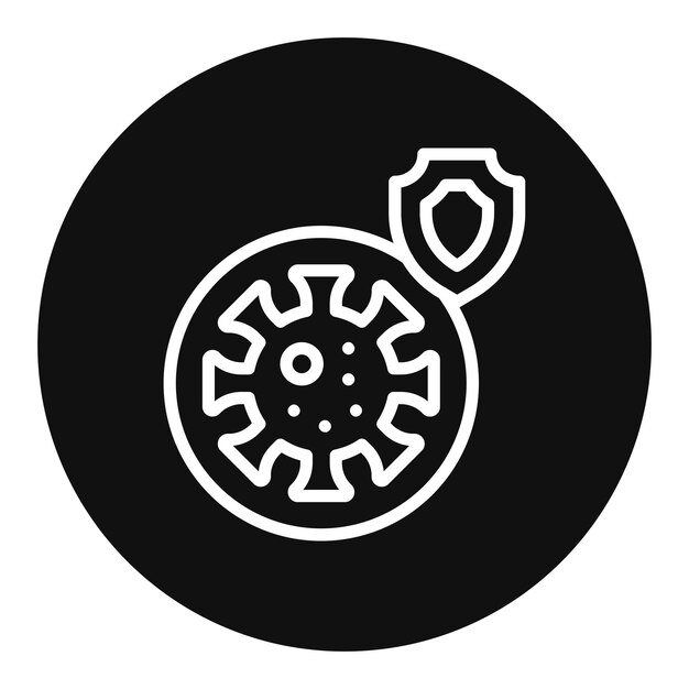Imagen vectorial del icono del escudo del sistema inmunológico Se puede utilizar para enfermedades infecciosas