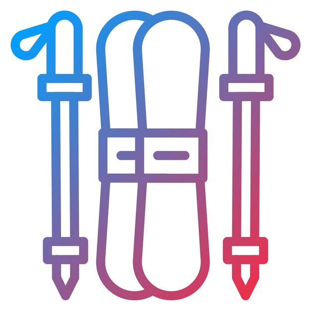 Imagen vectorial del icono de la escuela de esquí Se puede usar para la estación de esquí