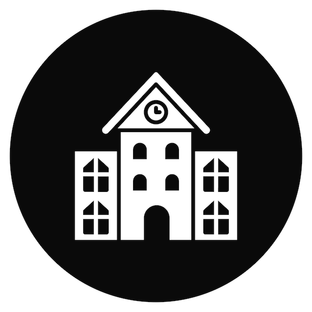 Imagen vectorial del icono de la escuela Se puede utilizar para la educación