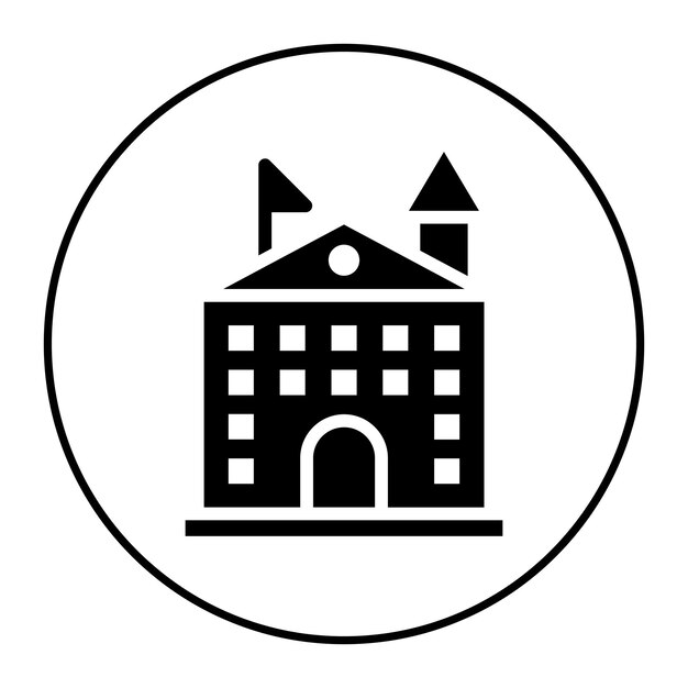 La imagen vectorial del ícono de la escuela se puede utilizar para la literatura