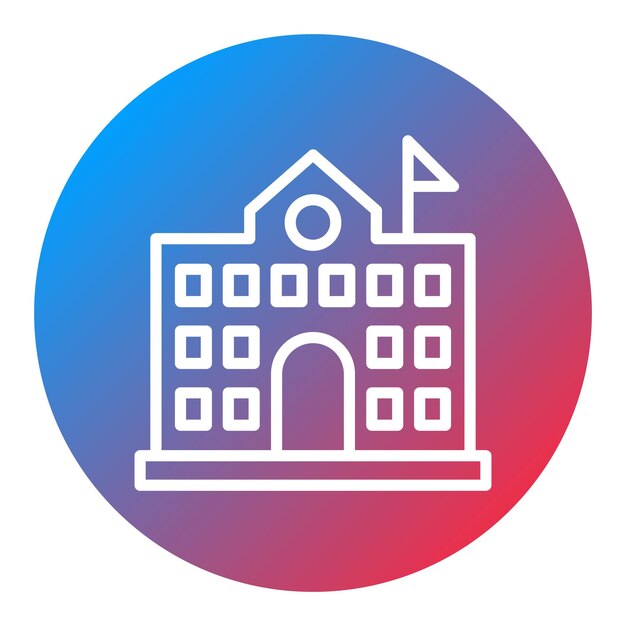 La imagen vectorial del ícono de la escuela se puede utilizar para los logros