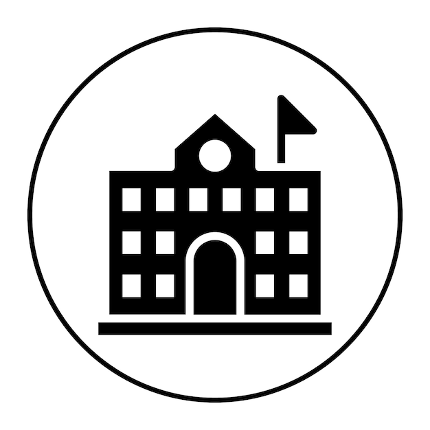 La imagen vectorial del ícono de la escuela se puede utilizar para los logros