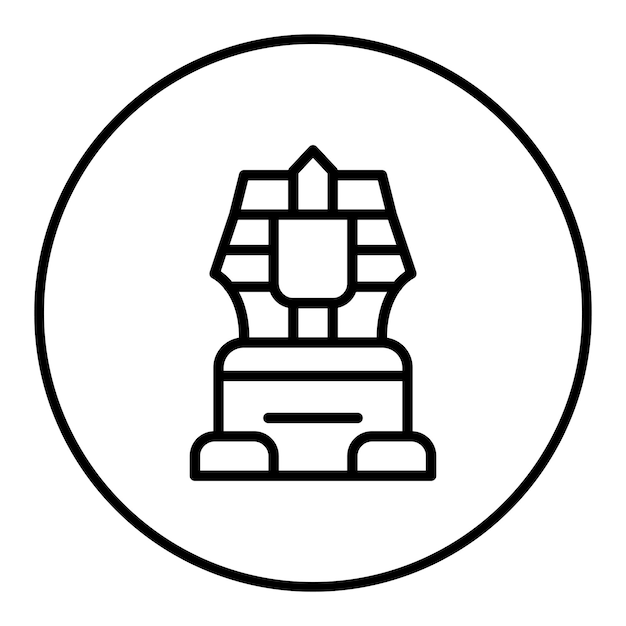 Imagen vectorial del icono de la Esfinge Se puede usar para Egipto