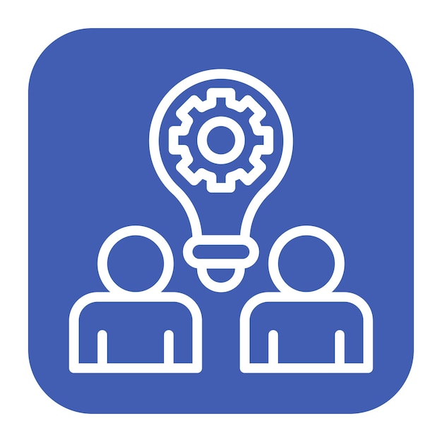 Imagen vectorial del icono de esfuerzo coordinado Se puede utilizar para el trabajo en equipo