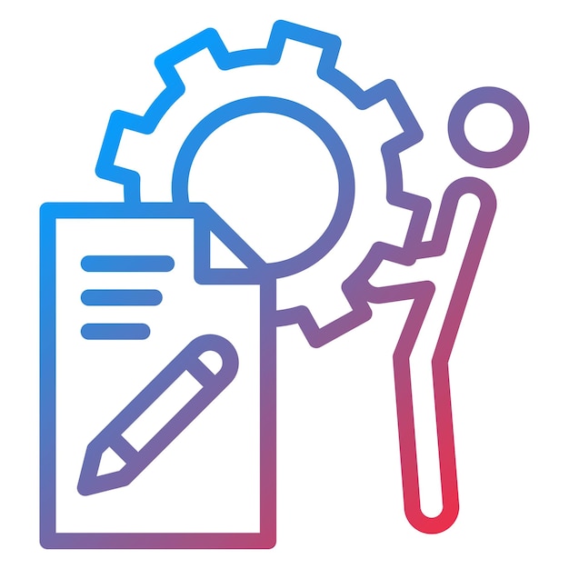 Imagen vectorial del icono de esfuerzo de prueba Se puede utilizar para pruebas de software