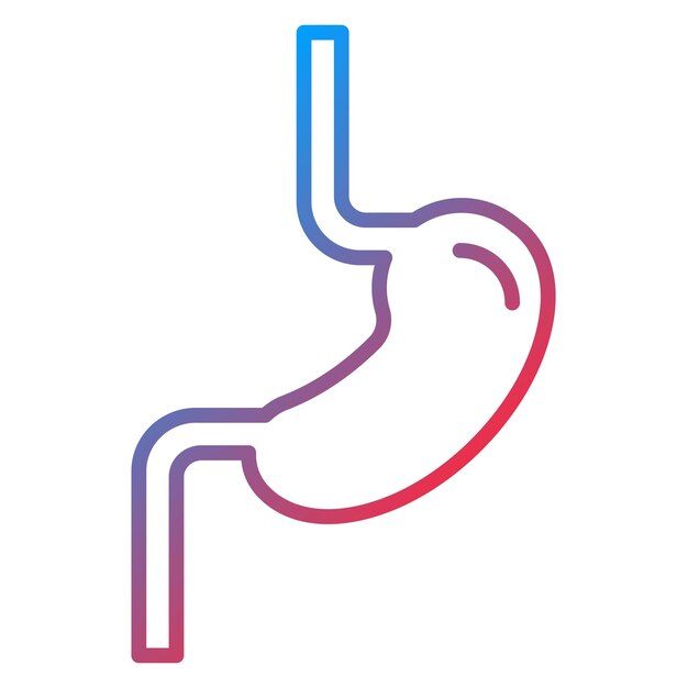 Imagen vectorial del icono del esófago Se puede utilizar para la anatomía humana