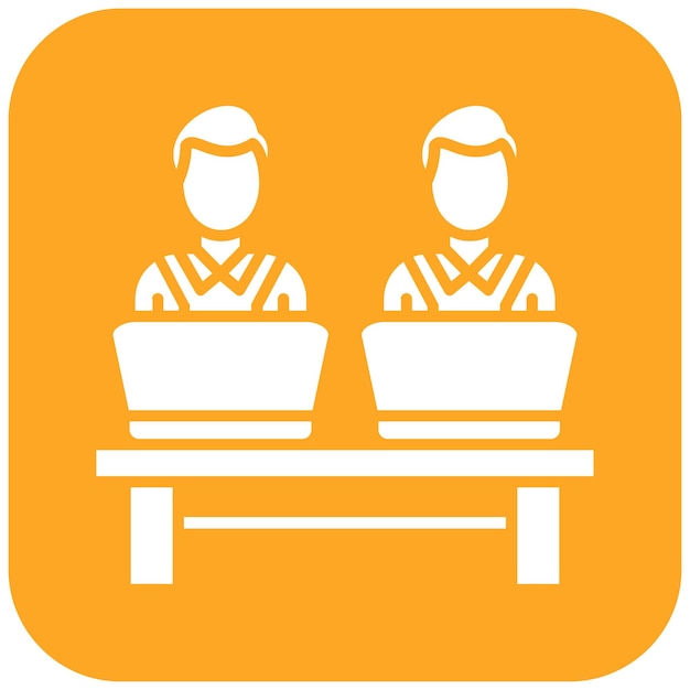 Imagen vectorial del icono del espacio de coworking Se puede utilizar para el arranque