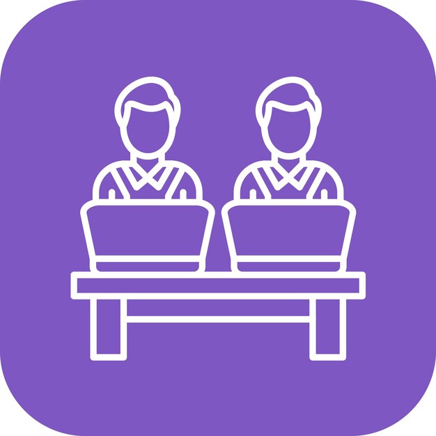 Imagen vectorial del icono del espacio de coworking Se puede utilizar para el arranque
