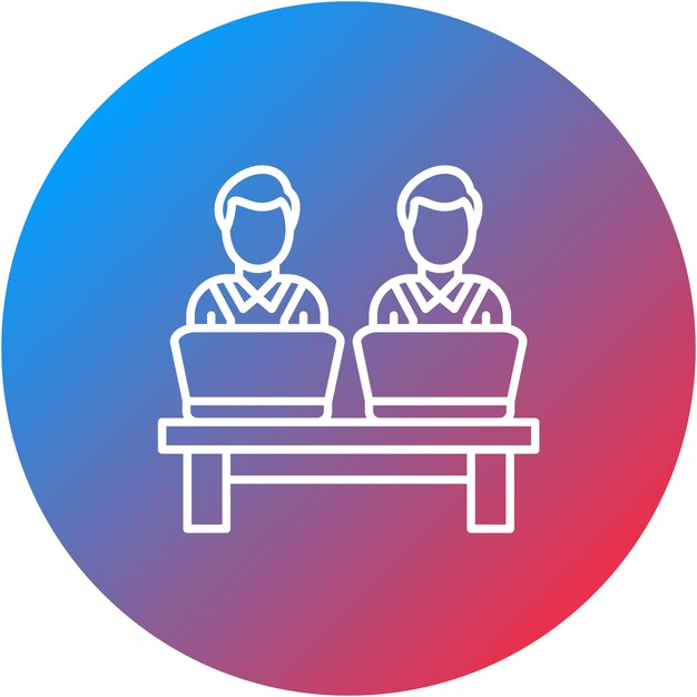 Imagen vectorial del icono del espacio de coworking Se puede utilizar para el arranque