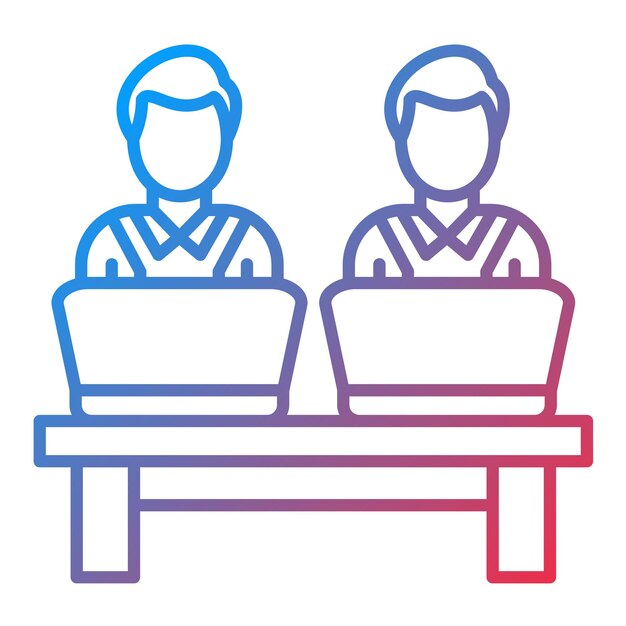Imagen vectorial del icono del espacio de coworking Se puede utilizar para el arranque