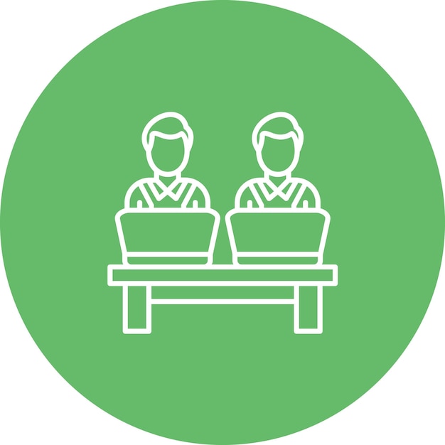 Imagen vectorial del icono del espacio de coworking Se puede utilizar para el arranque