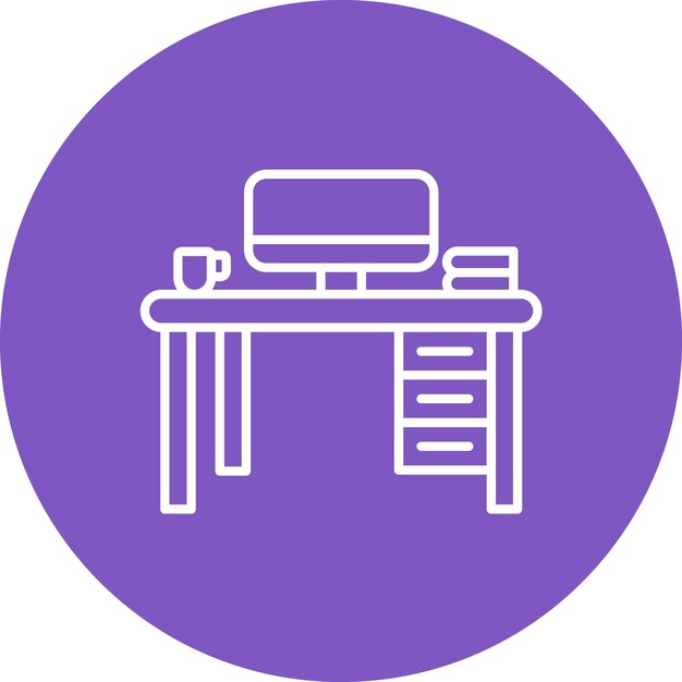 Imagen vectorial del icono del espacio de trabajo Se puede utilizar para la creatividad