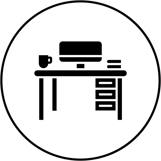 Imagen vectorial del icono del espacio de trabajo Se puede utilizar para la creatividad