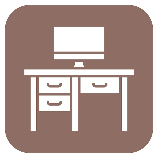 Imagen vectorial del icono del espacio de trabajo Puede utilizarse para Office