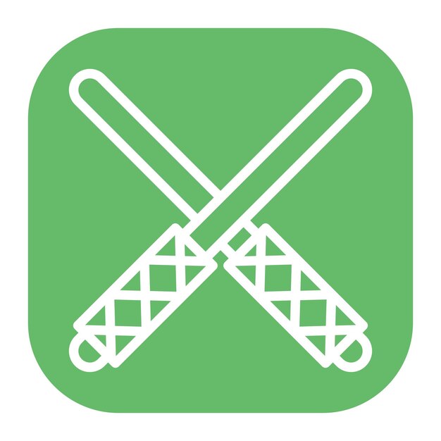 Imagen vectorial del icono de la espada de madera se puede usar para la minería y la artesanía