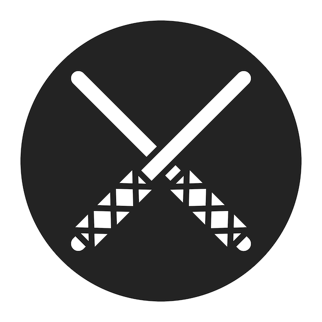 Imagen vectorial del icono de la espada de madera se puede usar para la minería y la artesanía