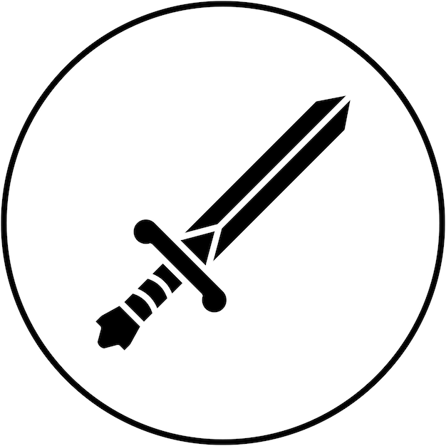 La imagen vectorial del icono de la espada se puede usar para la historia