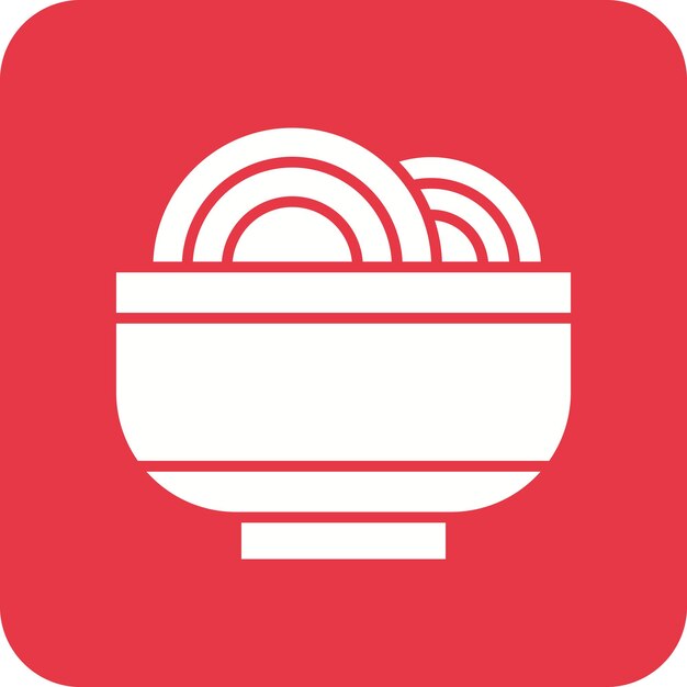 Imagen vectorial del icono de espagueti Se puede usar para la mañana y el desayuno