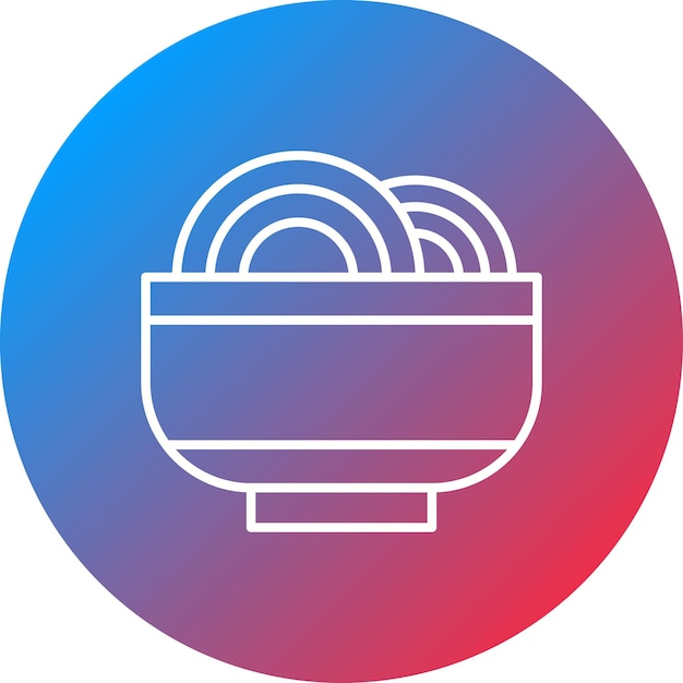 Imagen vectorial del icono de espagueti Se puede usar para la mañana y el desayuno