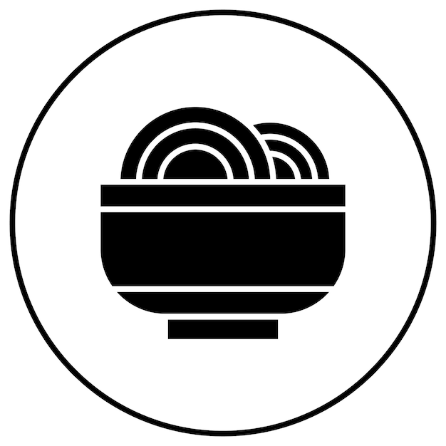 Imagen vectorial del icono de espagueti Se puede usar para la mañana y el desayuno