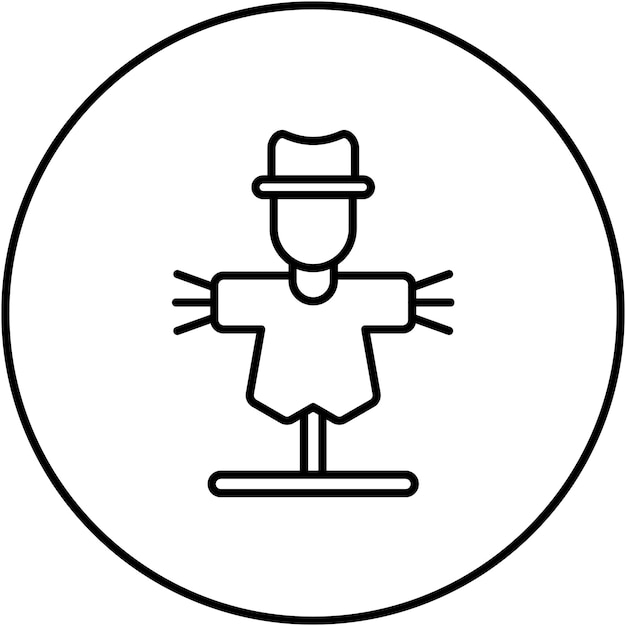 Imagen vectorial del icono del espantapájaros Se puede usar para jardinería