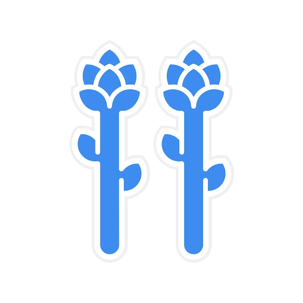 La imagen vectorial del icono de los espárragos se puede utilizar para la jardinería