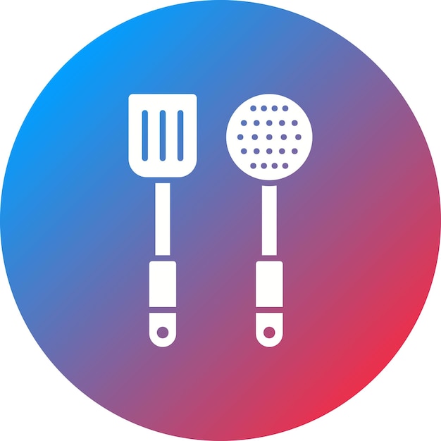 La imagen vectorial del icono de la espátula se puede utilizar para el restaurante