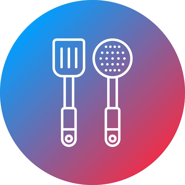 La imagen vectorial del icono de la espátula se puede utilizar para el restaurante
