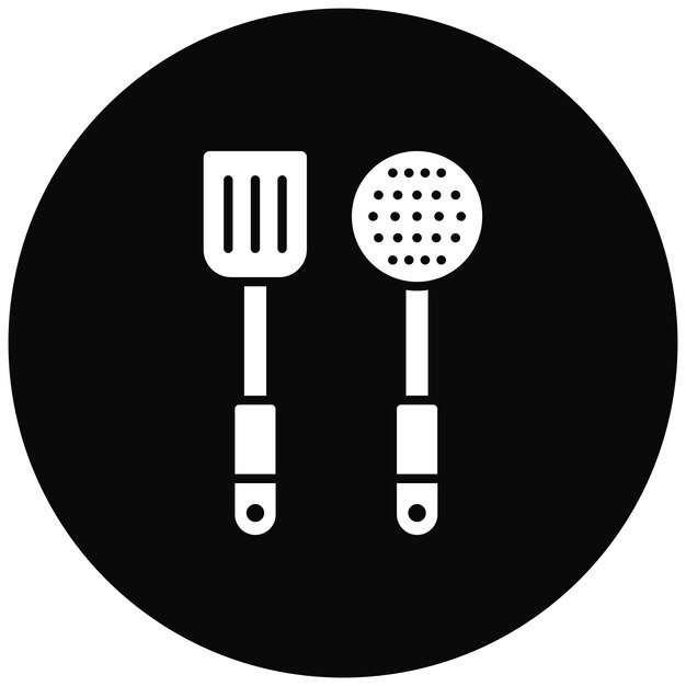 La imagen vectorial del icono de la espátula se puede utilizar para el restaurante