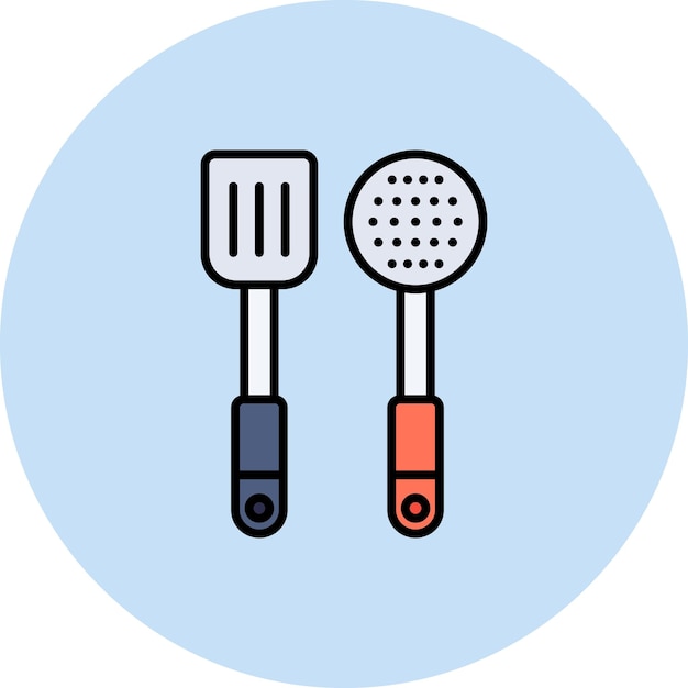 La imagen vectorial del icono de la espátula se puede utilizar para el restaurante
