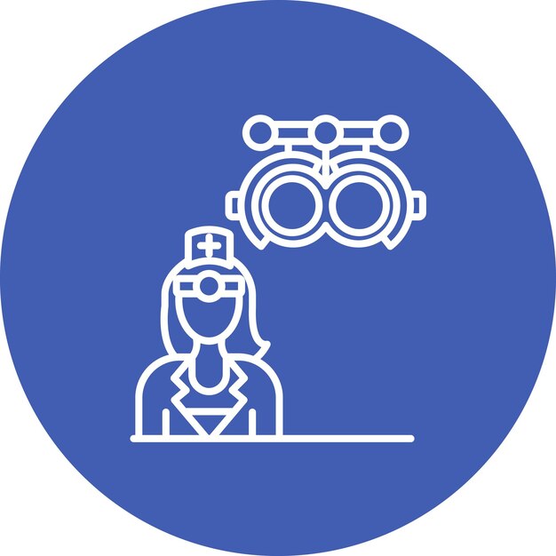 Imagen vectorial del icono del especialista ocular para niños Puede utilizarse para el optometrista