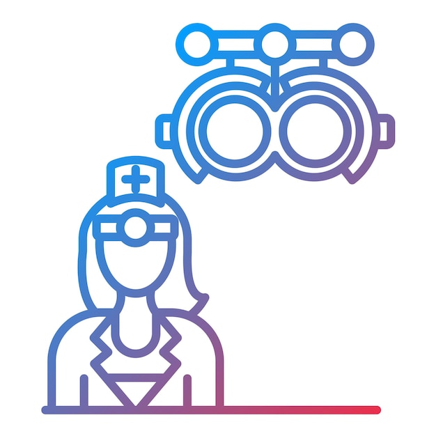 Imagen vectorial del icono del especialista ocular para niños Puede utilizarse para el optometrista