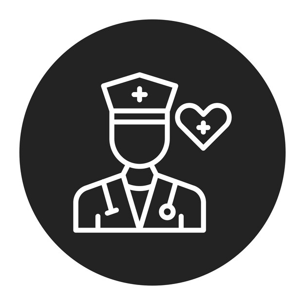 Imagen vectorial de icono de especialista en salud Se puede utilizar para hospitales psiquiátricos