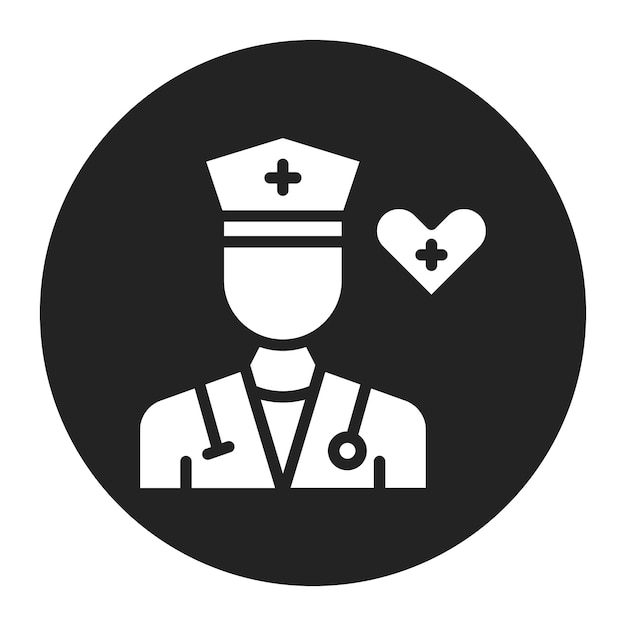Imagen vectorial de icono de especialista en salud Se puede utilizar para hospitales psiquiátricos