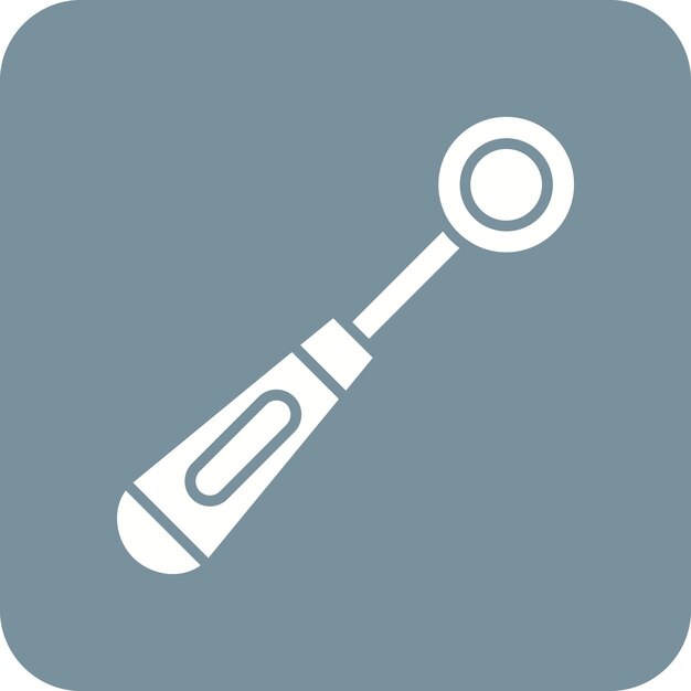 Imagen vectorial del icono del espejo bucal Se puede utilizar para el cuidado dental