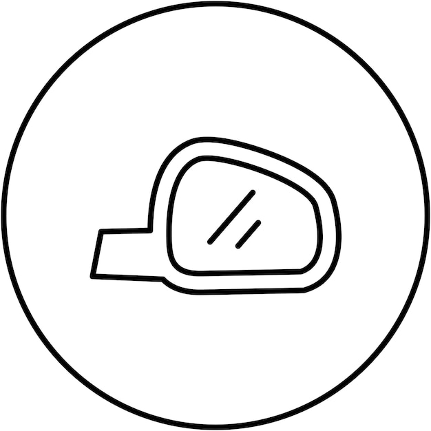 Imagen vectorial del icono del espejo lateral Se puede utilizar para la reparación de automóviles