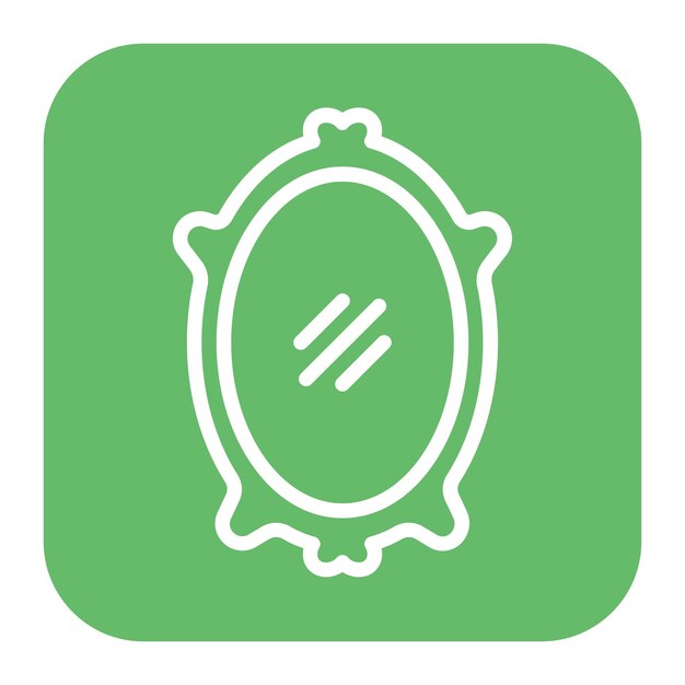 Imagen vectorial de icono de espejo mágico Se puede usar para Fairytale